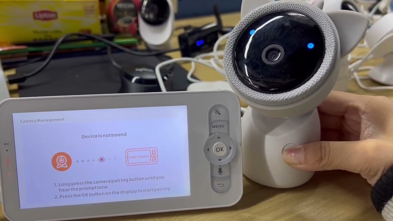 The pairing process between the Baby Monitor and the monitor