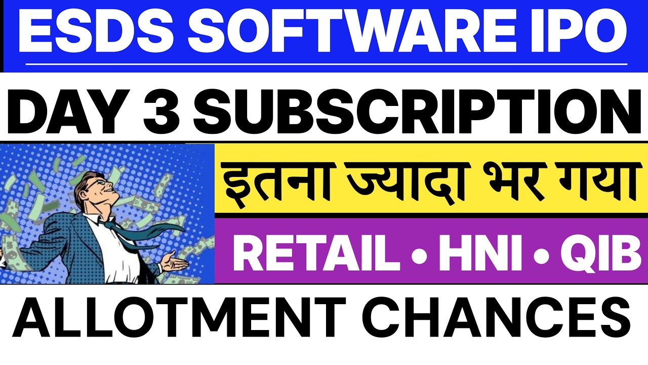 ESDS Software IPO Subscription Status 🔥| ESDS Software IPO Allotment Chances