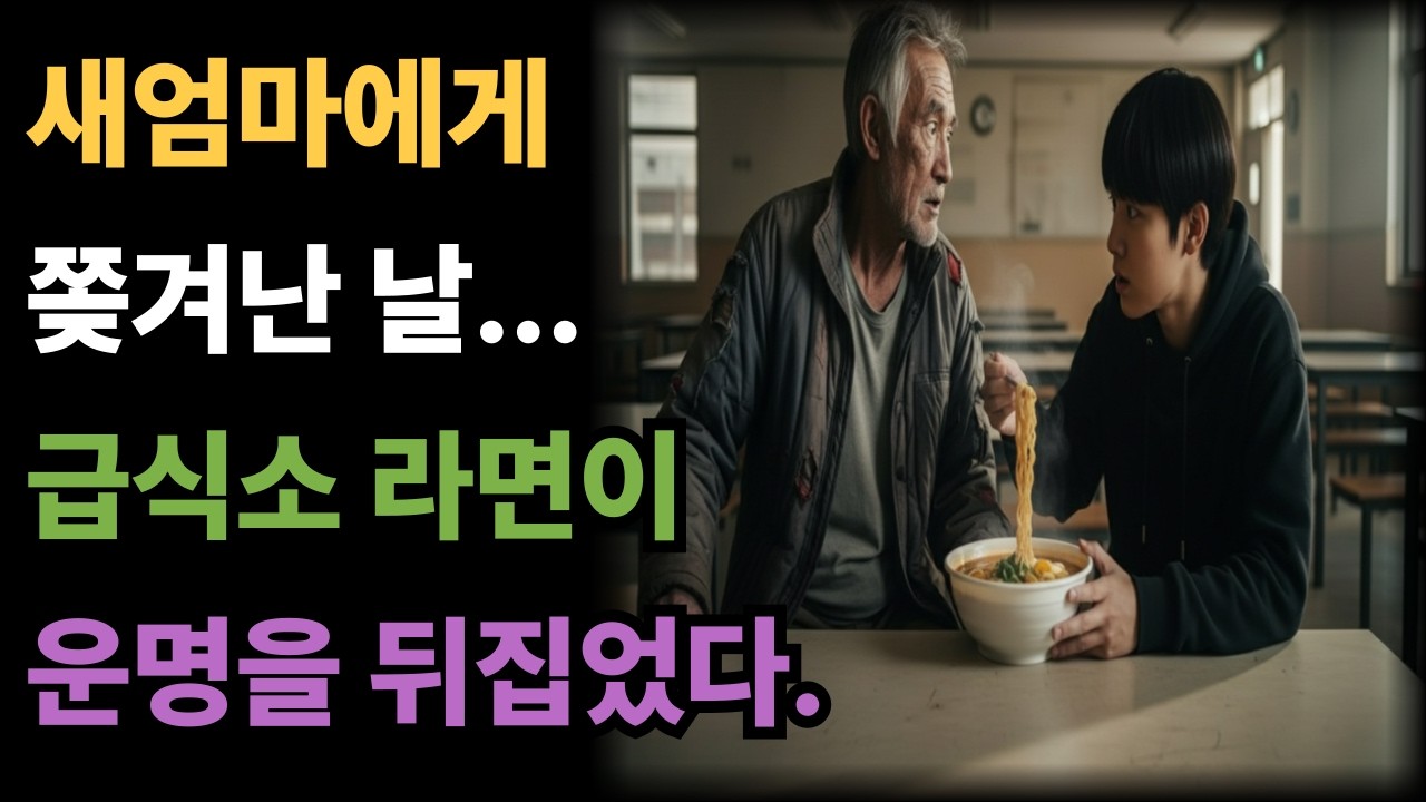 새엄마에게 쫓겨난 날, 급식소 라면이 소년의 27년 뒤 운명을 뒤집었다