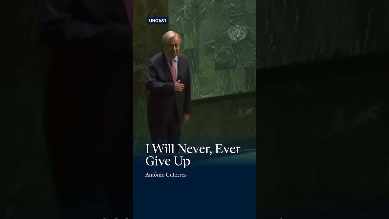 &lsquo;I will never, ever give up&rsquo;:Ant&oacute;nio Guterres receives standing ovation for his final speech to UNGA
