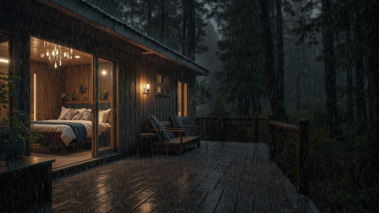 Сильный Дождь В Тихом Лесу 🌧️ | Глубокий Сон Под Чистые Звуки Природы И Прекратите Все Об Этом Дума