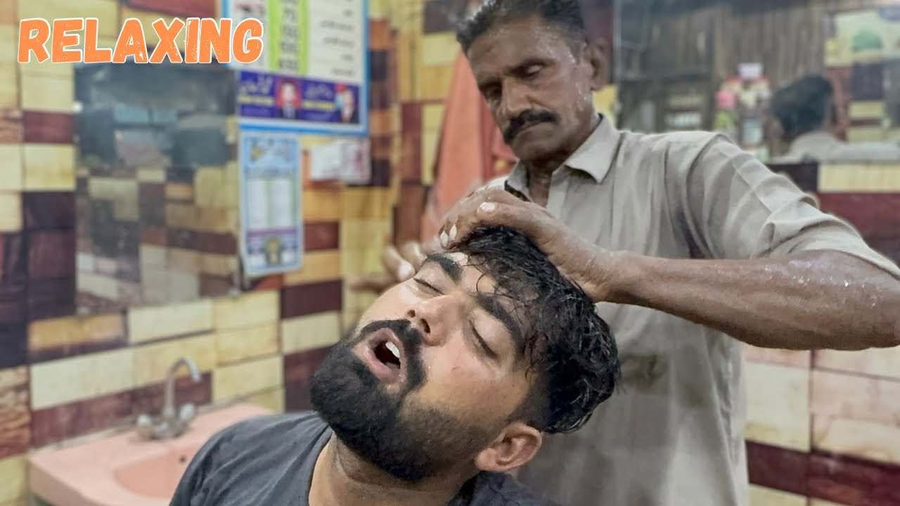 BEST PAKISTANI HEAD MASSAGE BY CHACHA MULTANI | ASMR BARBER 💈 MASSAGE #asmr