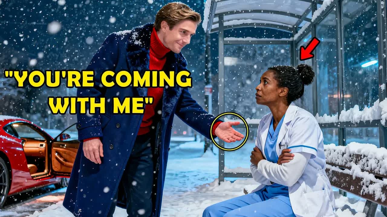 “You’re Coming With Me”, A Billionaire Found a Nurse Freezing at a Bus Stop and Changed Her Life
