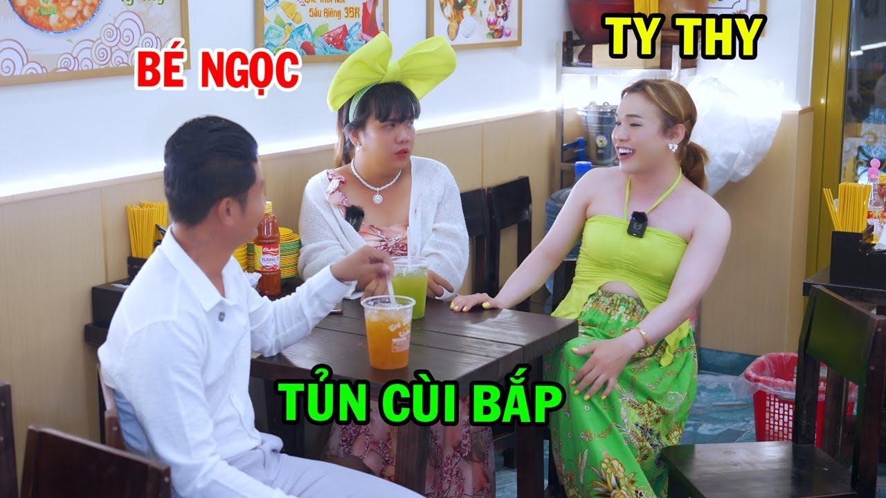 B&eacute; Ngọc team Tủn C&ugrave;i Bắp gh&eacute; thăm Ty Thy - Ty Thy Vlog Gỏi đu đủ
