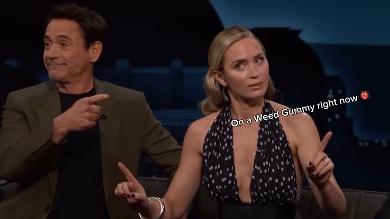 Robert Downey Jr and Emily Blunt Annoying Each Other For ✨3 Minutes and 32 Seconds Straight✨