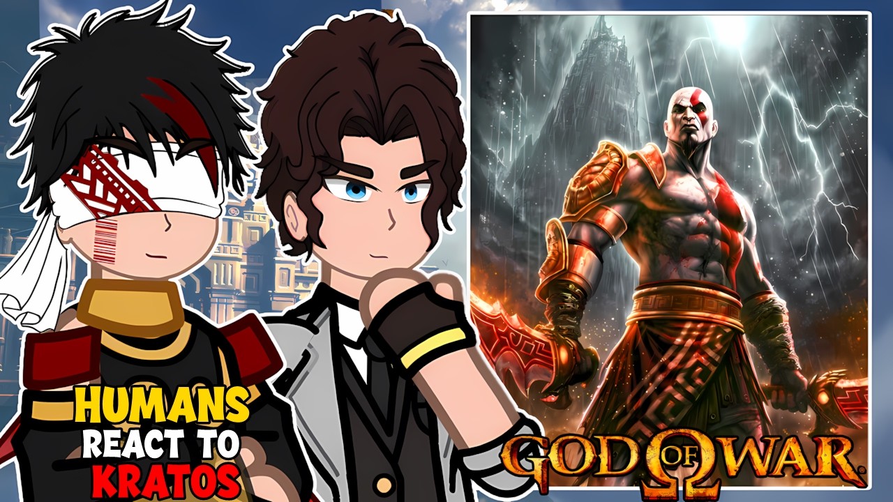 Humans React to Kratos || Record of Ragnarok || - Gacha React 🇺🇸🇧🇷