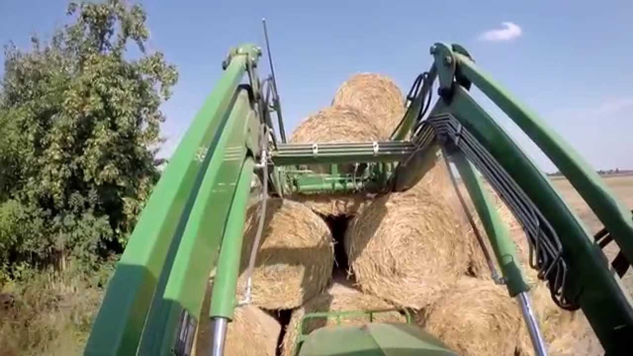 Zwożenie słomy 2015! John Deere 5080M, Lamborghini R4.105