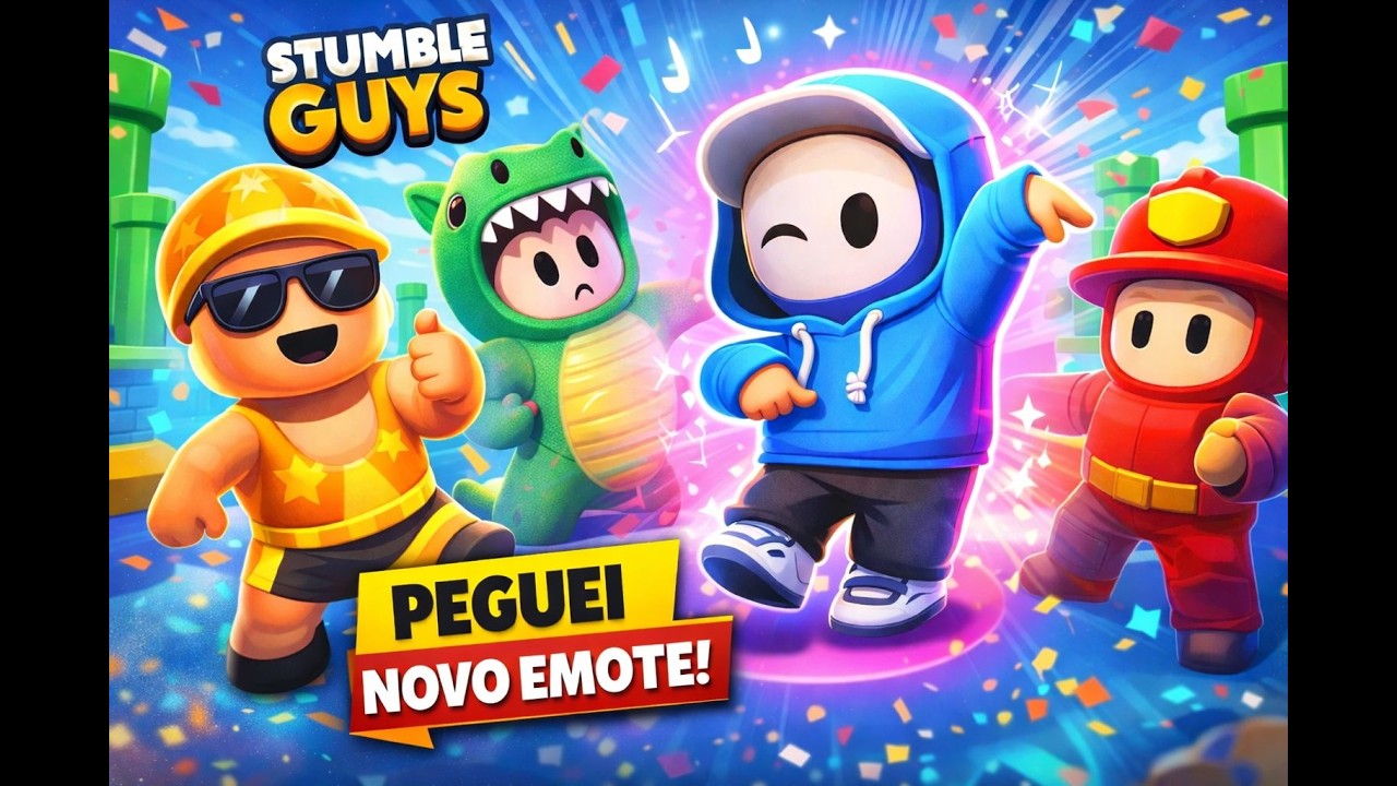 Peguei um novo emote no Stumble Guys!
