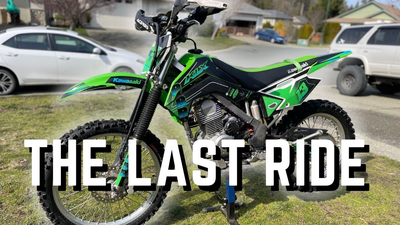The Last Ride On The Fully Built Big Bore KLX140RF