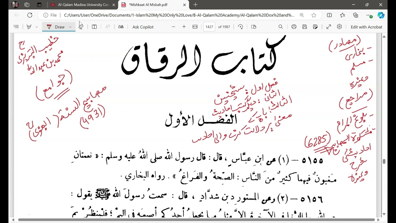 (URDU) كتاب الرقاق - Hadeeth 1 to 4 - Sheikh Abdul Hafeez - 14th May 2024