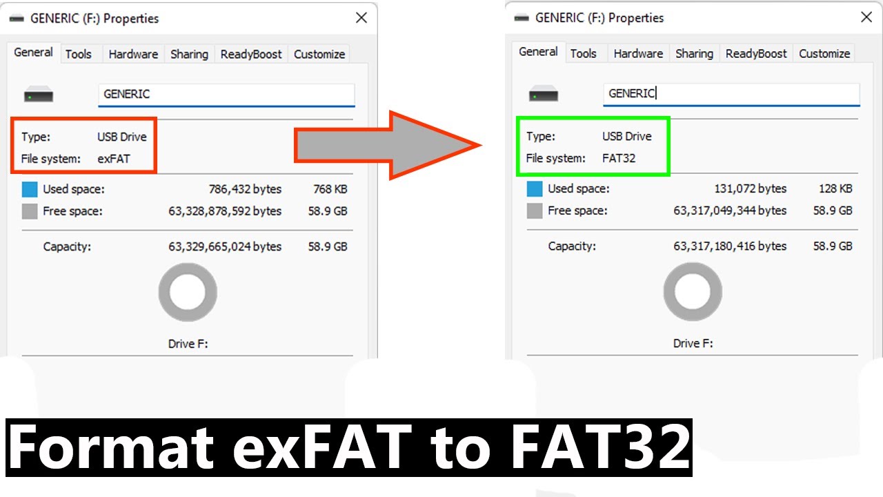 How To Format USB to FAT32 | Format exFAT to FAT32