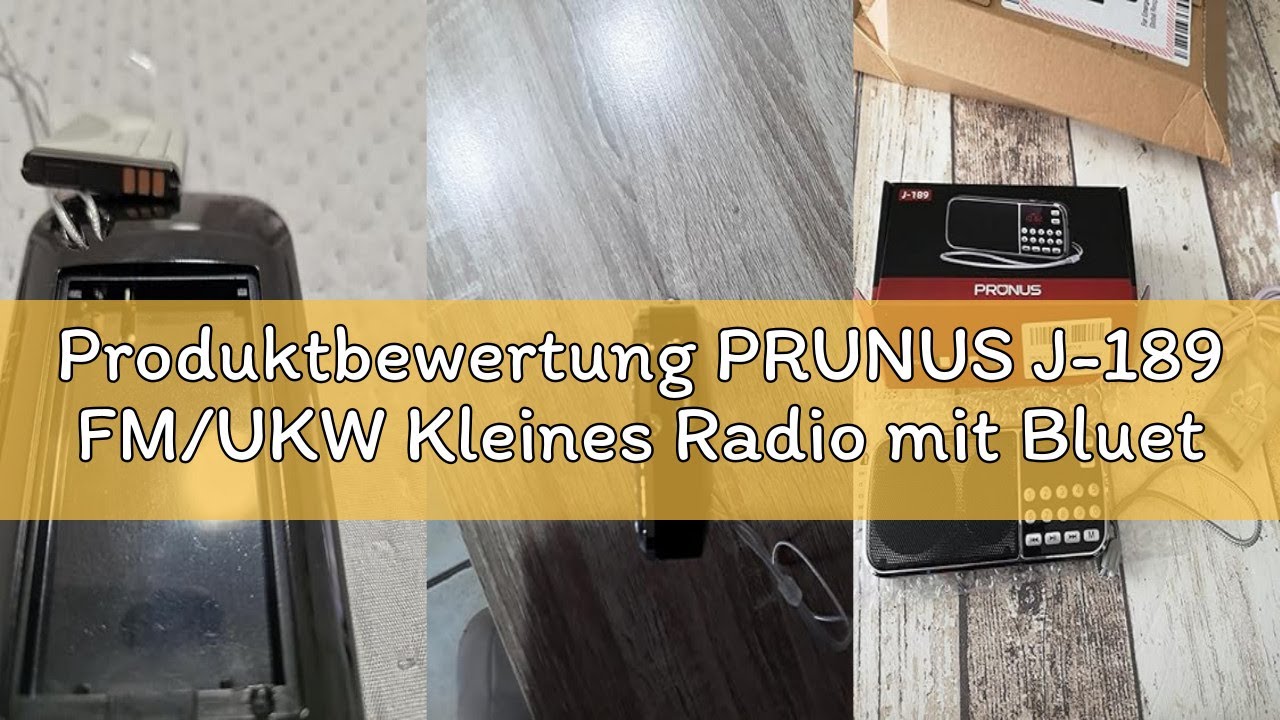 Produktbewertung PRUNUS J-189 FM/UKW Kleines Radio mit Bluetooth, Kofferradio mit Heavy Bass Lautspr