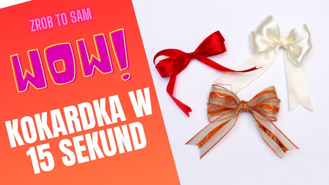 Jak zrobić podwójną kokardkę w 15 sekund | Jak szybko zawiązać kokardę