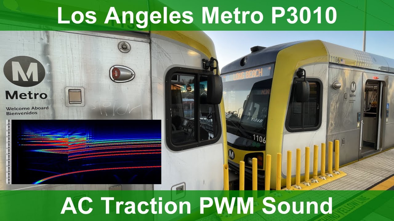 [Inductor-Recorded Traction Motor Sound モハラジオ録音] Los Angeles Metro P3010 [Toyo Denki IGBT-VVVF]