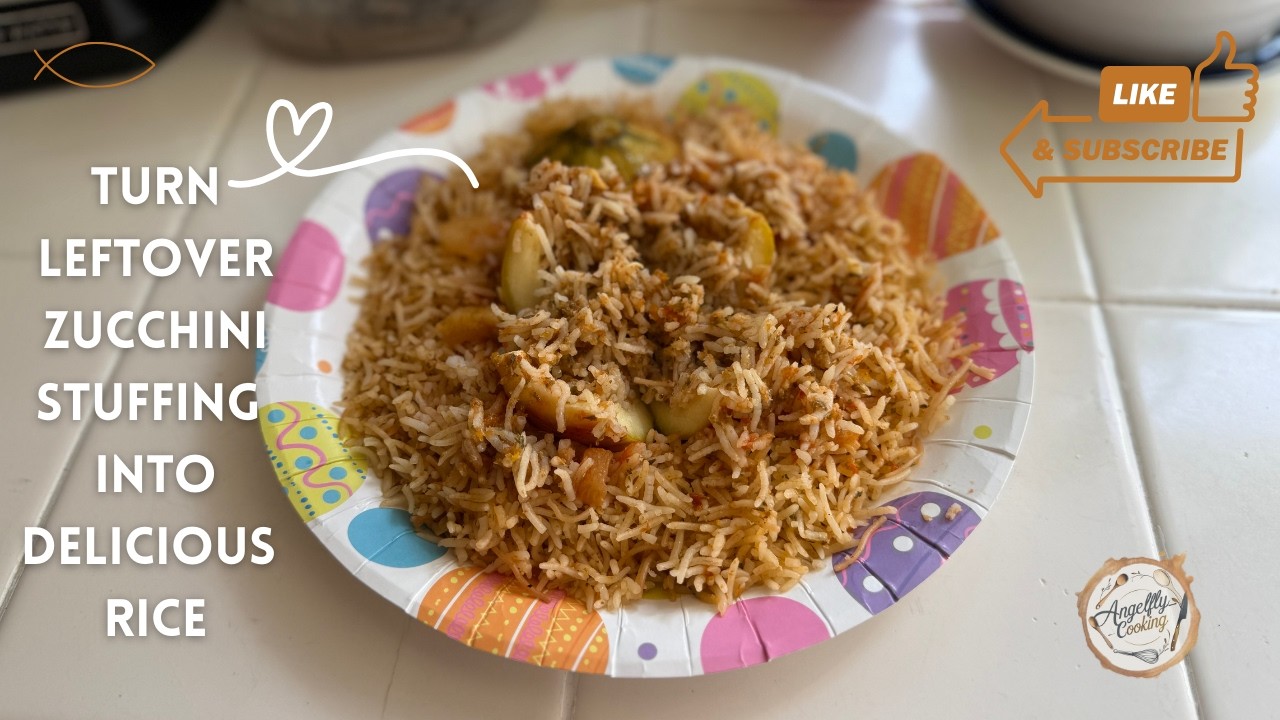 Quick Lunch: Rice with Leftover Kousa Filling | غداء سريع: أرز ببقايا حشوة الكوسا 👩‍🍳