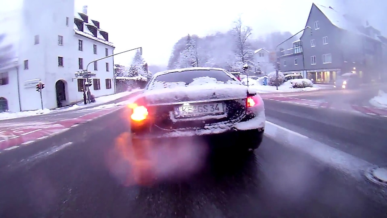 Bike Ride through Kempten Allgäu Germany during Winter 2017