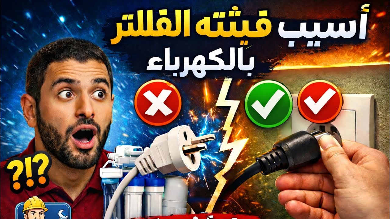 الصح اني اسيب فيشه الفلتر في الكهرباء ولا اشلها || اهم النصائح للحفاظ علي الفلتر👨‍🔧💧.