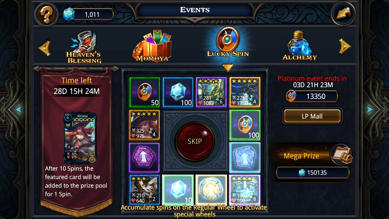 deck heroes lucky spin spending 4k of gems