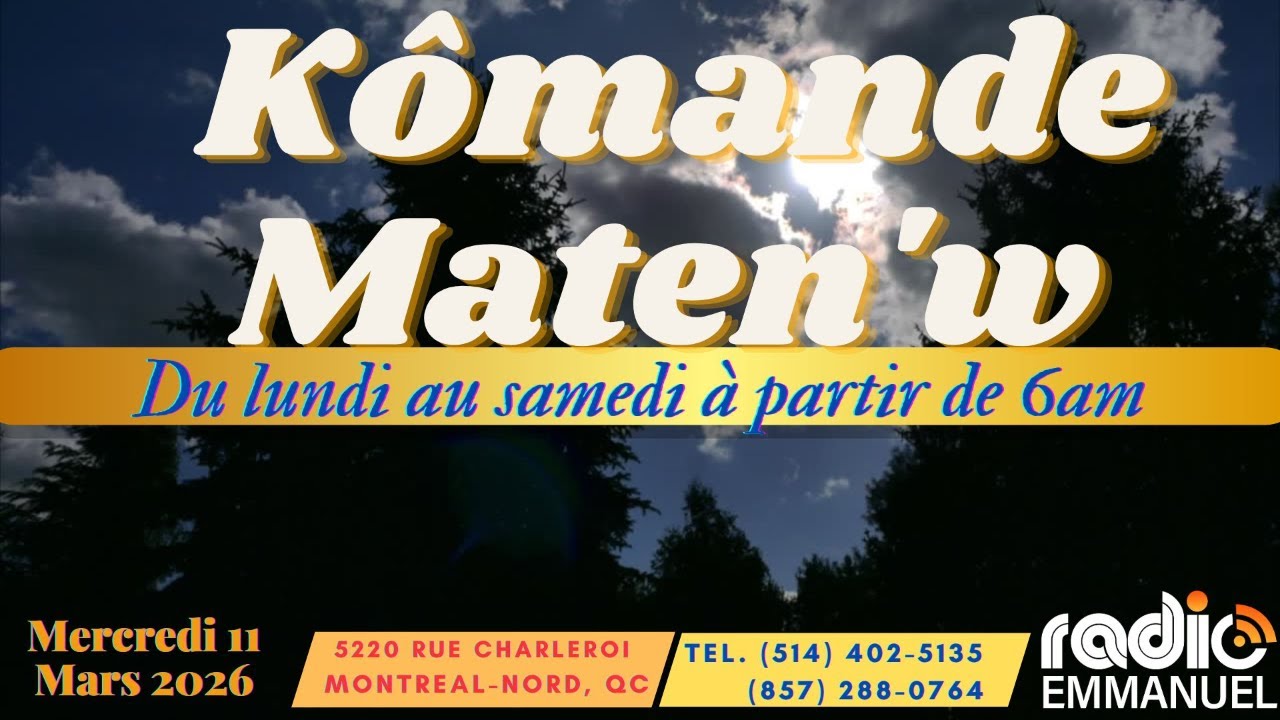 KÔMANDE MATEN'W | RADIO EMMANUEL | PIERRE BINSE ROCHE