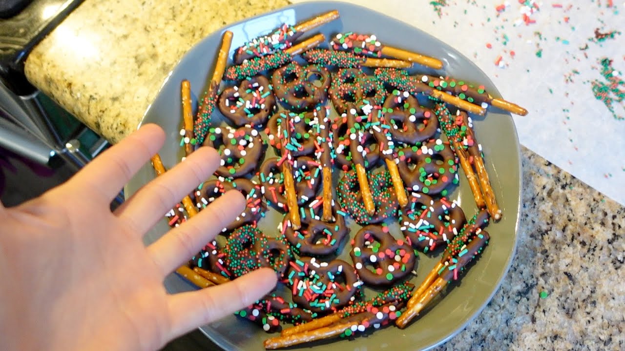 Making Chocolate Covered Pretzels!