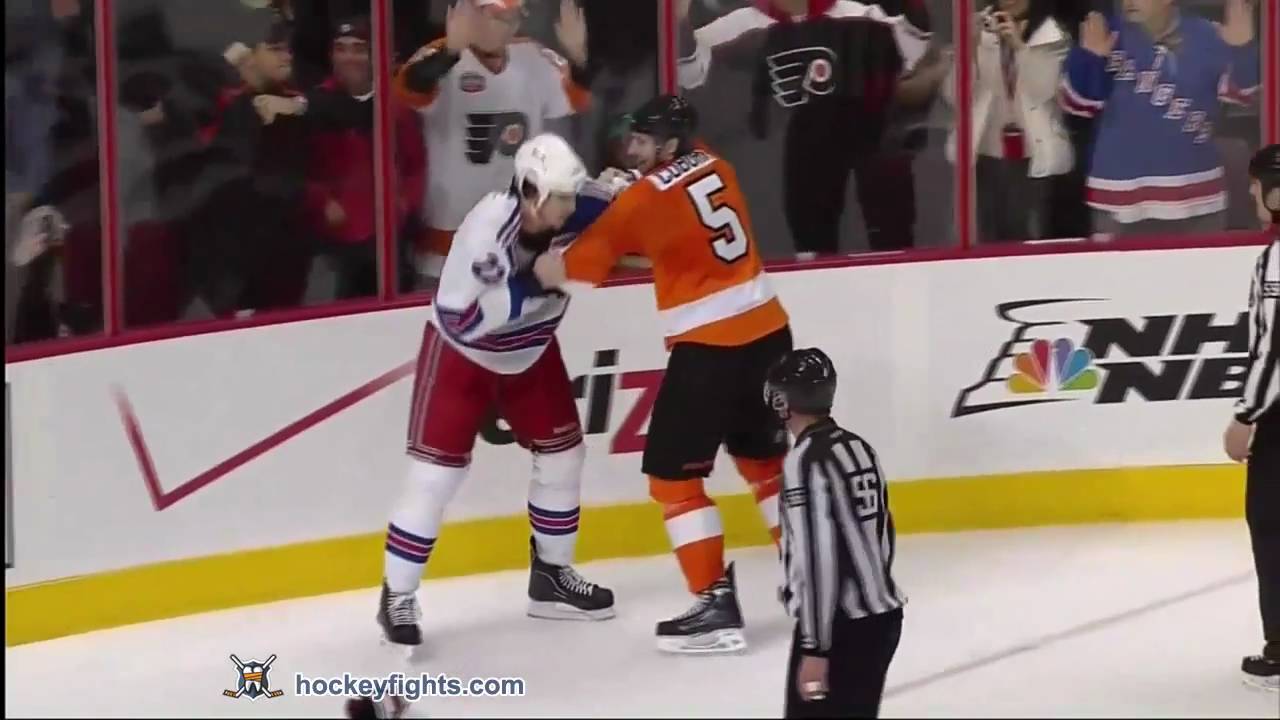 Brian Boyle vs Braydon Coburn Apr 3, 2011