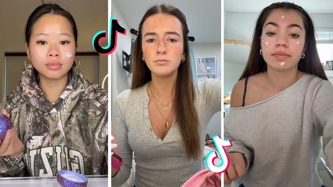 Makeup Tutorial Tiktok Compilation - GRWM  ( Get Ready With Me ) ❤️(Skincare, Makeup, Outfits) 1863
