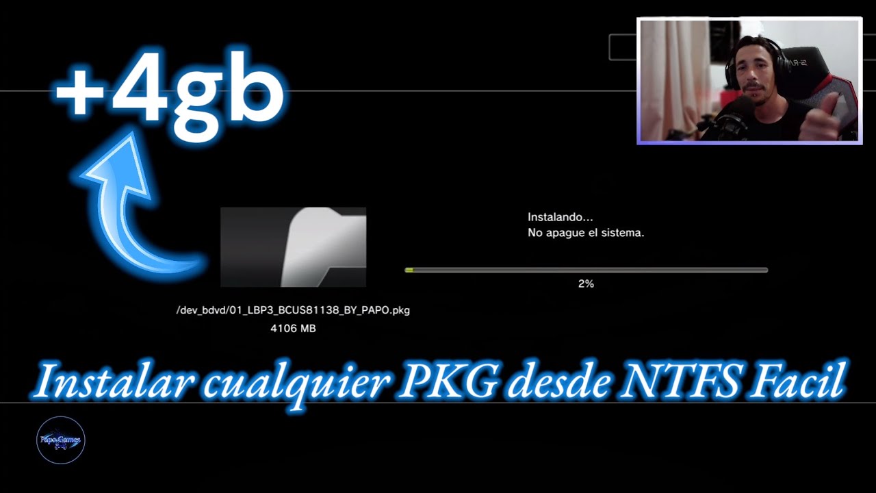 Usar USB en NTFS para instalar PKGs PS3