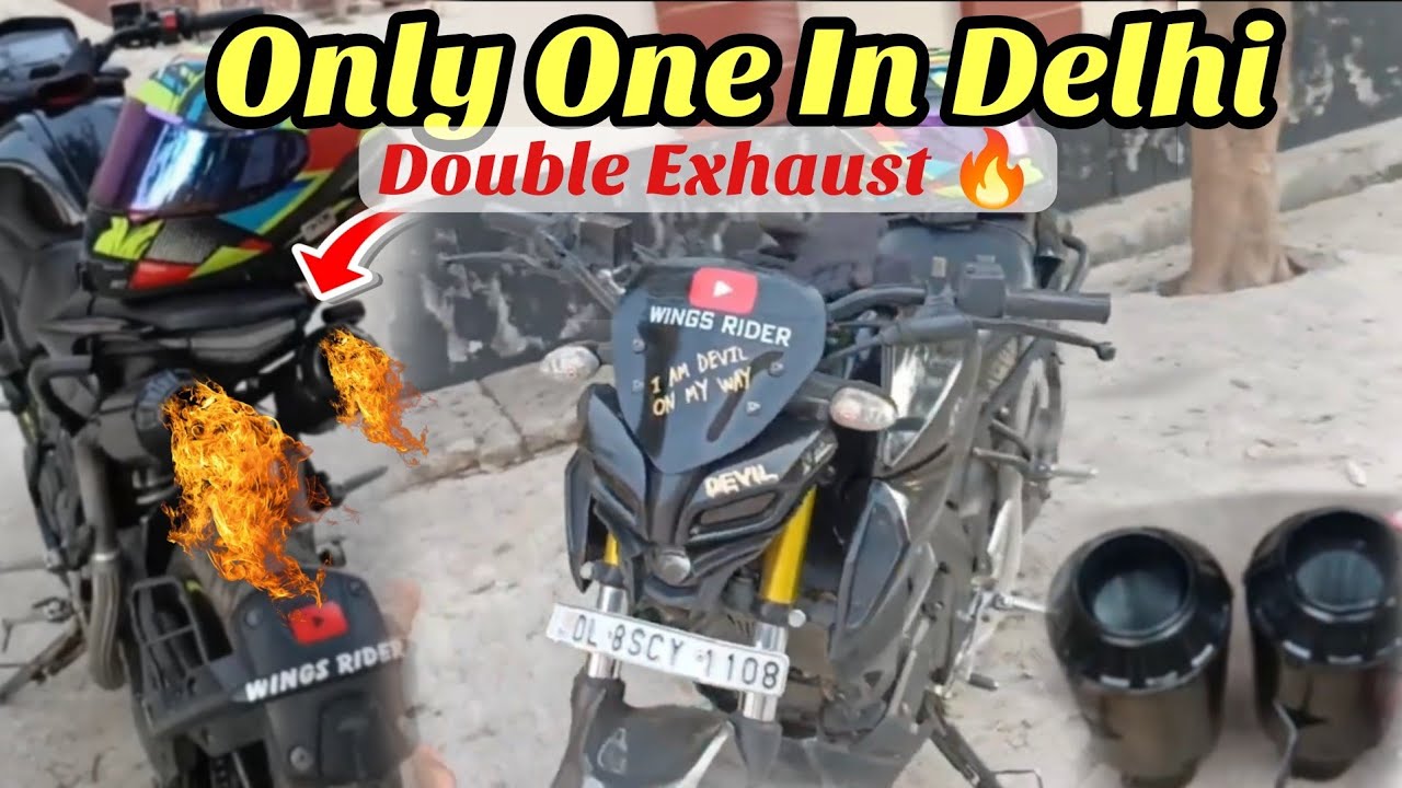 1ST TIME INSTALL DOUBLE BARREL EXHAUST IN YAMAHA MT-15 || UNIQUE LOOK AND UNIQUE MODIFIED || 