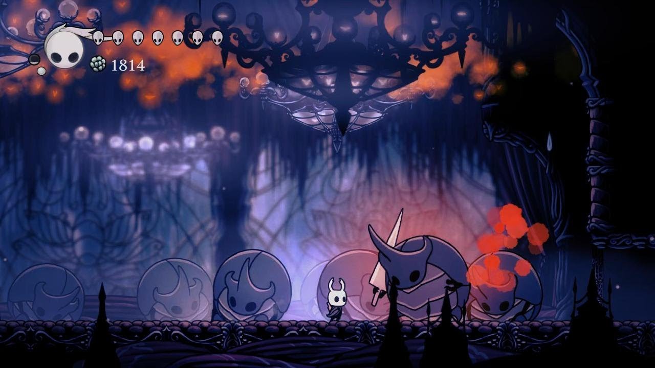 Fighting WATCHER KNIGHT when i was still a baby in Hollow Knight