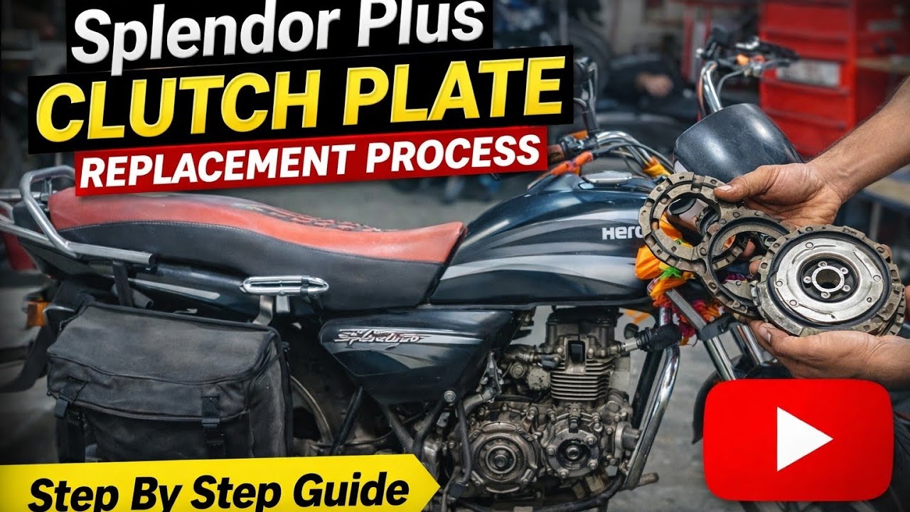 Splendor Plus clutch plate replacement prosess work done and process ⚙️🔧🔨🫧