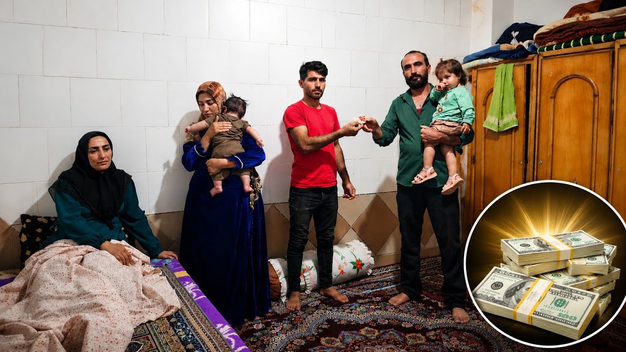 Saleh and Sadri's new house decoration | Plastering the ceiling of the new house and Sadri's cooking