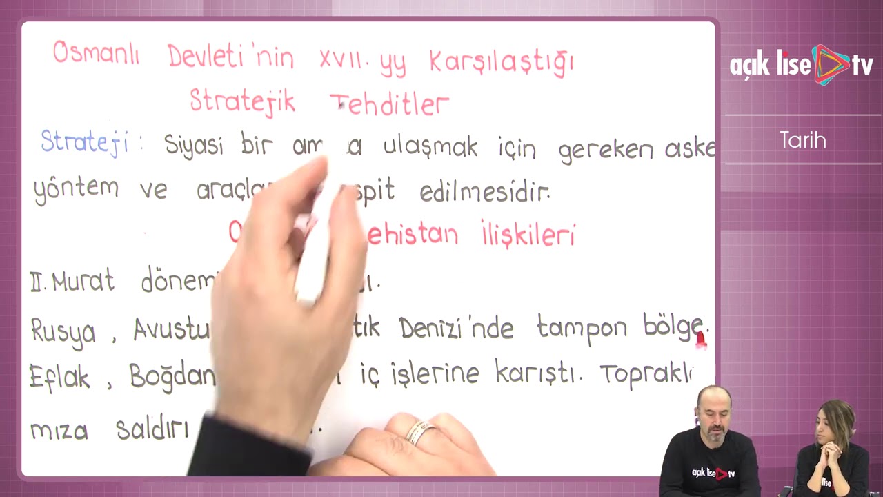 Tarih 5 - Değişen Dünya Dengeleri Karşısında Osmanlı Siyaseti 1595 - 1774  (1. Bölüm)