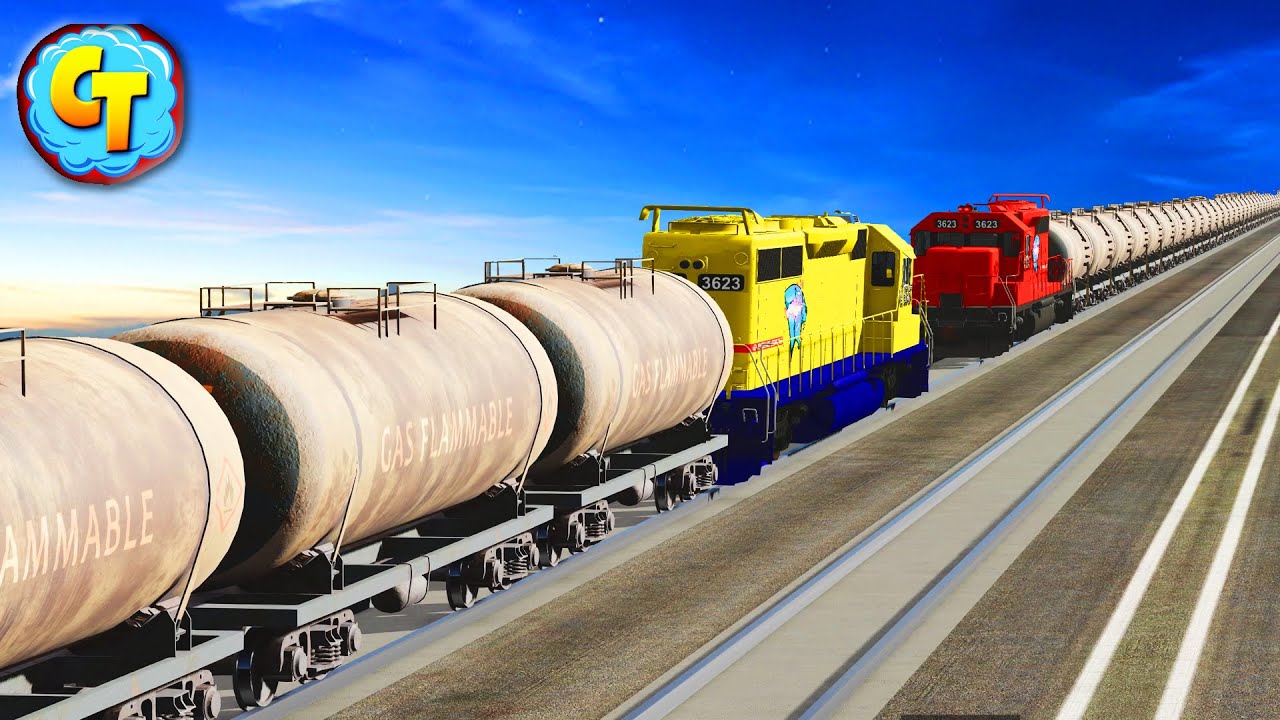 Train Accidents Derailments ✅ Most BRUTAL Trains Collisions #3 - BeamNG Game Video
