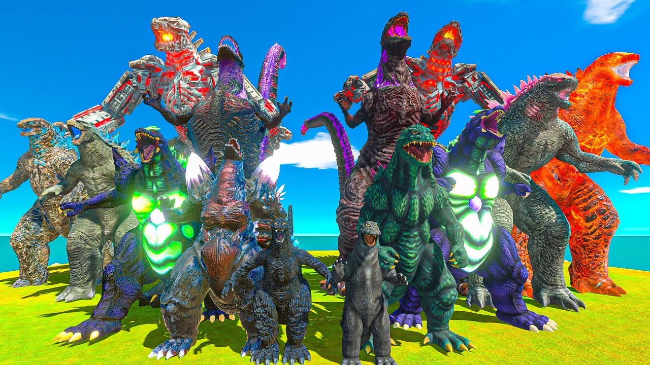 Evolution Godzilla Size Comparison : Mechagodzilla to Rescue Kong vs Team King Ghidorah - ARBS