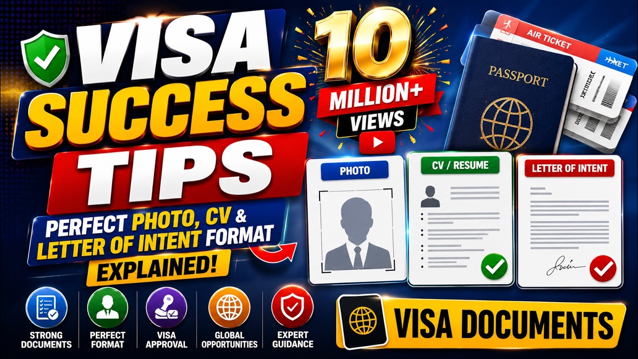 Visa Success Tips | Perfect Photo, CV & Letter of Intent Format Explained | Visa Documents