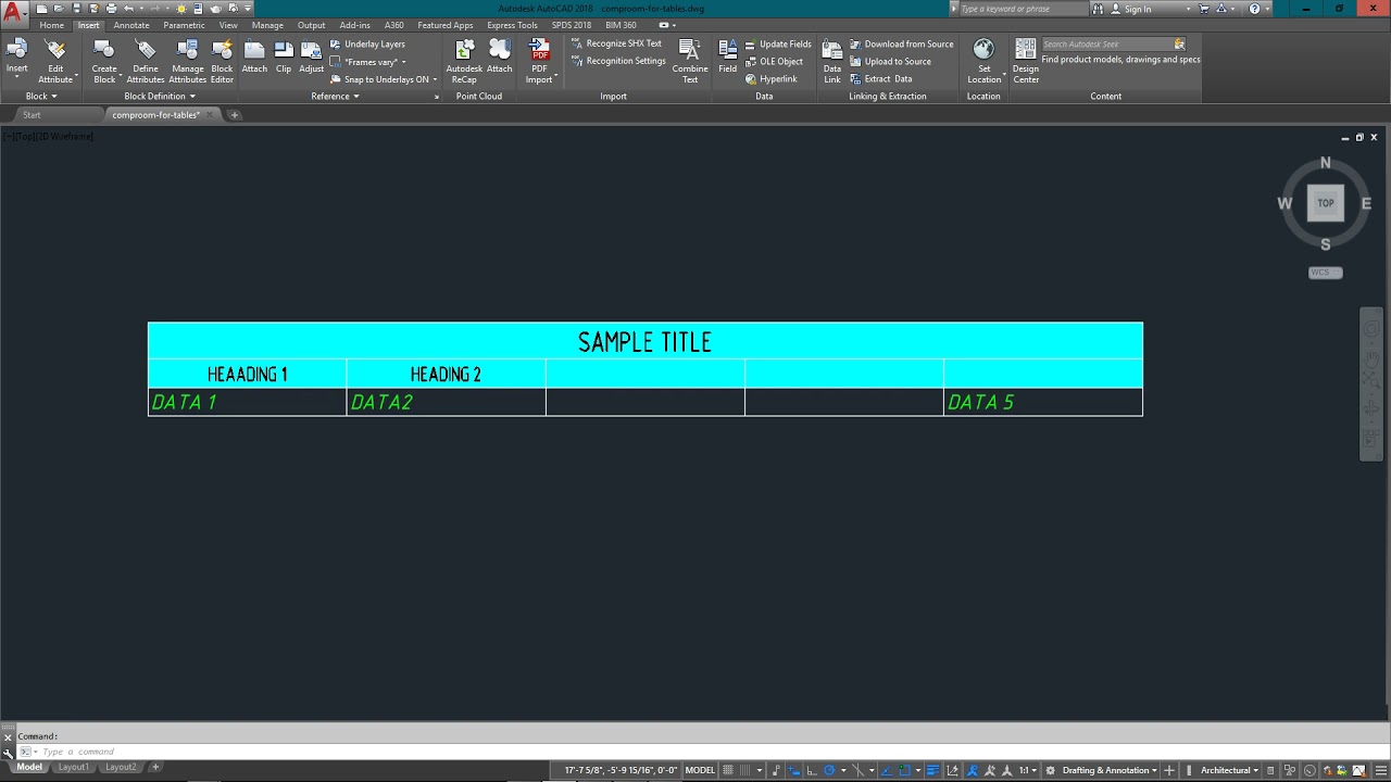 Урок 4-9 по AutoCAD: Форматирование таблиц (расширенный уровень)