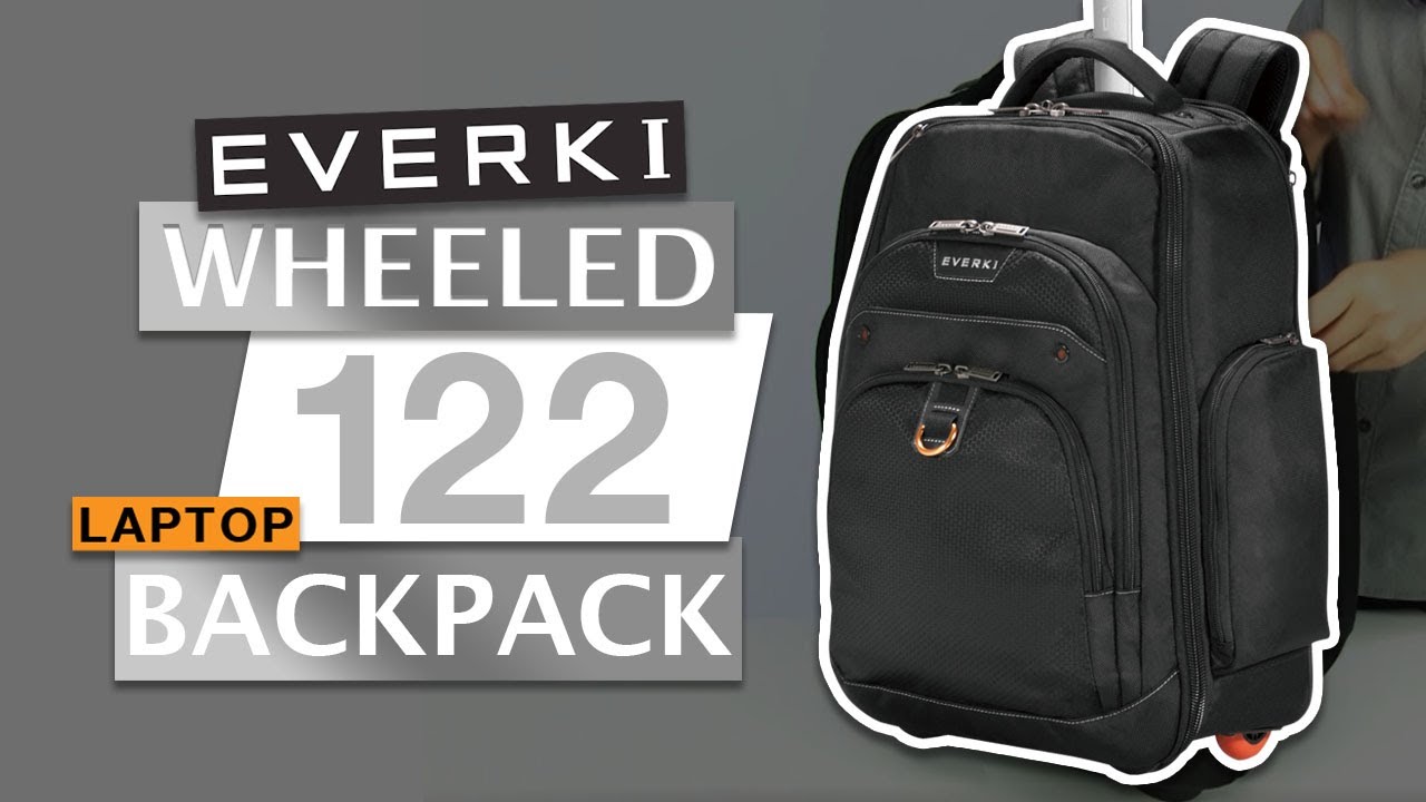 EVERKI Atlas Wheeled Laptop Backpack, 13-Inch to 17.3-Inch Adaptable Compartment (EKP122)