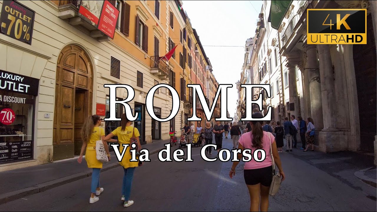 Rome - Via del Corso in 4K