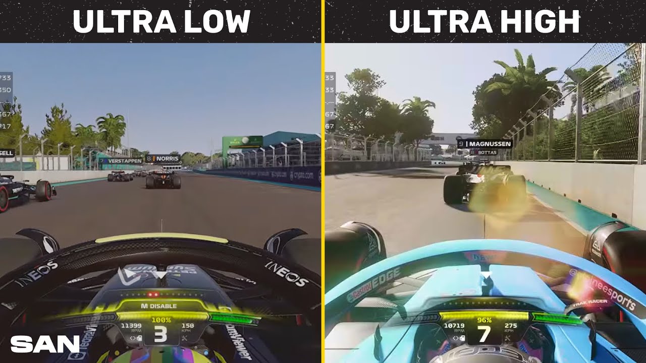 F1® 23 | Ultra Low vs Ultra High | PC Graphic Settings Comparison