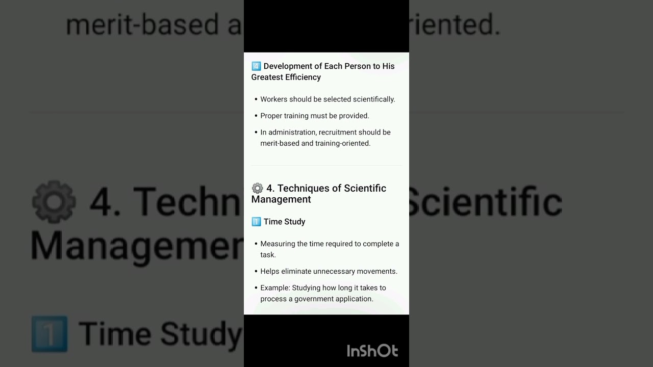 Hsst political science: scientific management theory 