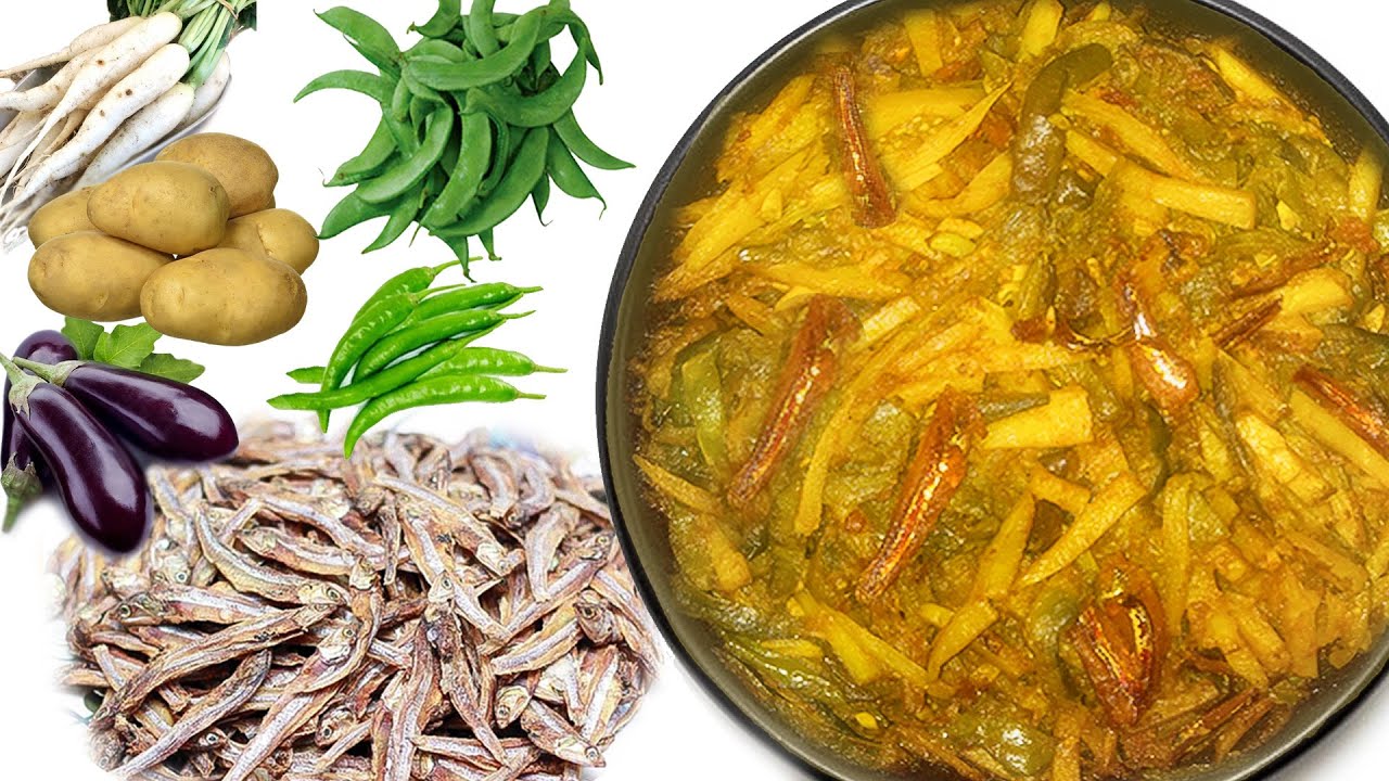 Простой рецепт микса овощей с сушеной рыбой | Вкусное карри с сушеной рыбой и овощами | Сушеная рыба | | Ежедневное питание