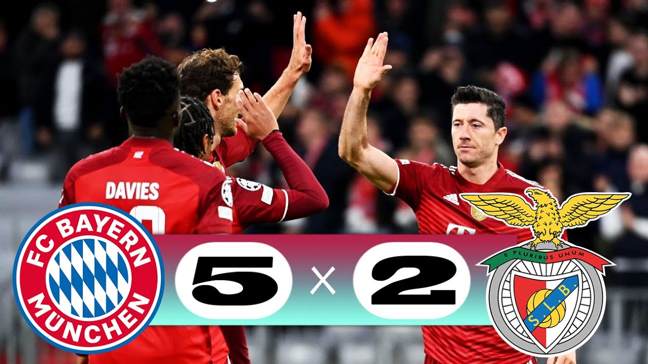Bayern Munich vs Benfica 5-2 Goals Only - UCL 2021-2022