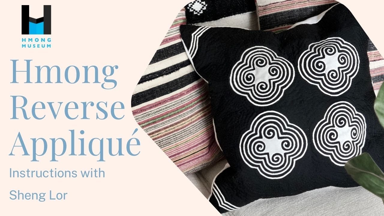 Hmong Reverse Appliqu&eacute; Double Rams Motif