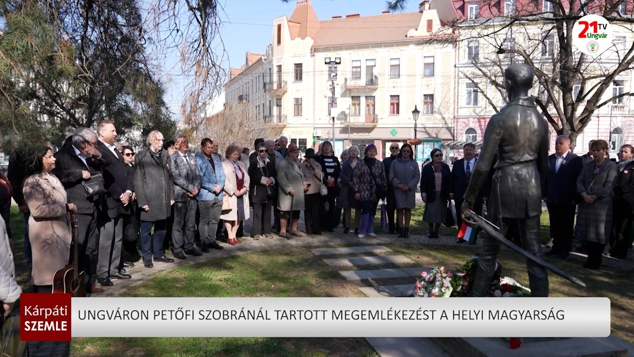 Ungváron Petőfi szobránál tartott megemlékezést a helyi magyarság