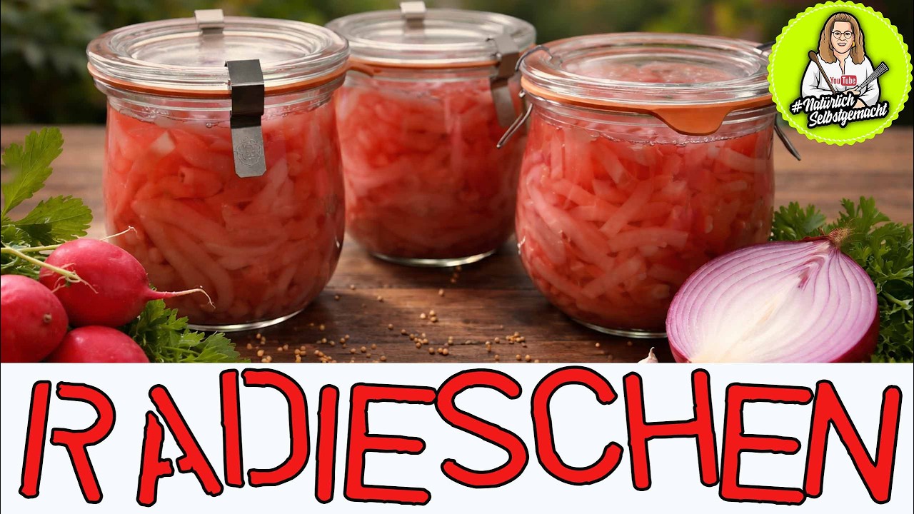 Radieschen Salat haltbar einkochen,  knackig & lecker!