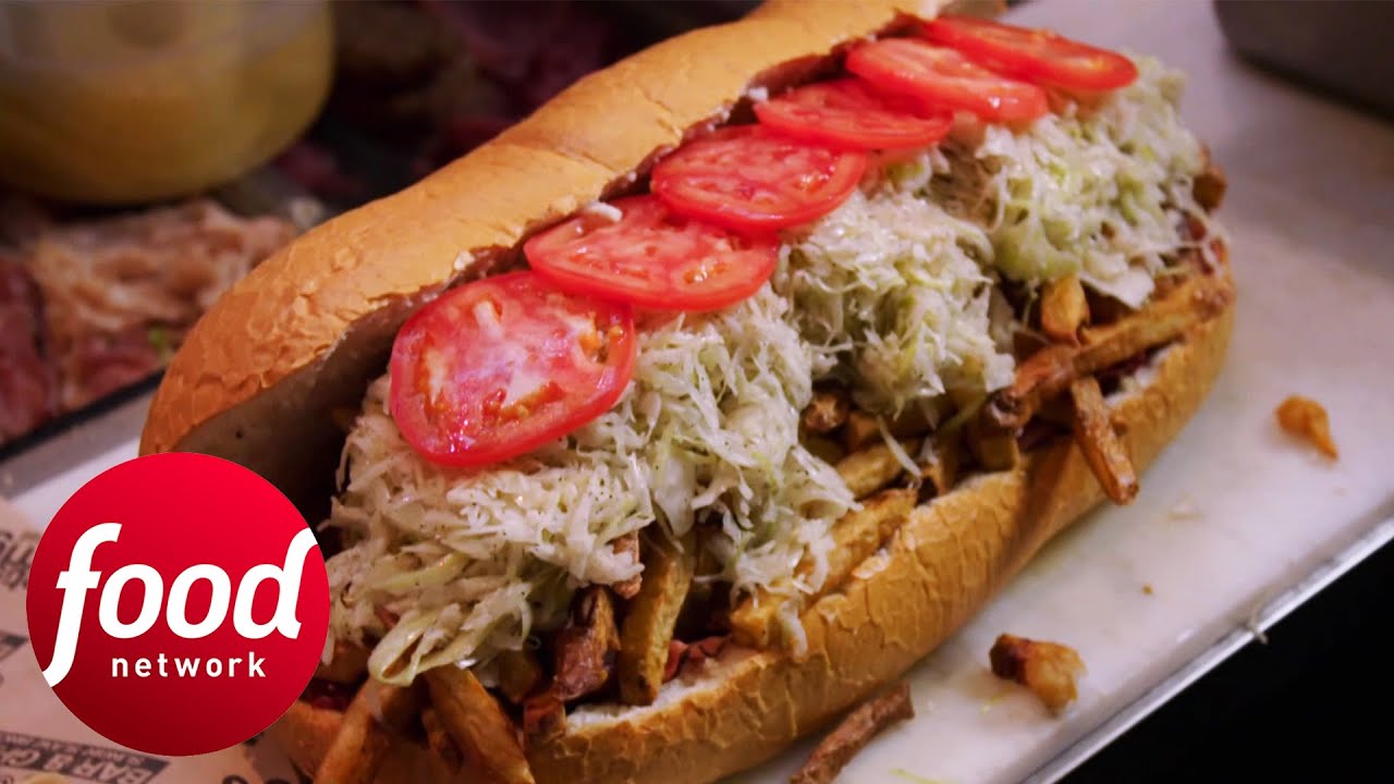 Casey Teams Up To Tackle 5 Lb Stuffaluffagus Sandwich | Man v Food