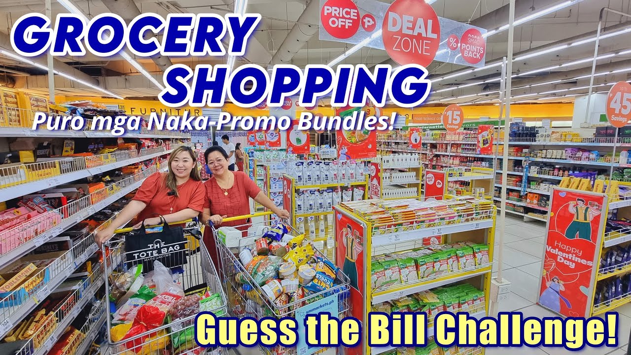 Grocery Shopping Na Puro SALE & Bundle Promos! Guess The Bill Challenge Tayo (2 Punong Cart Nanaman)