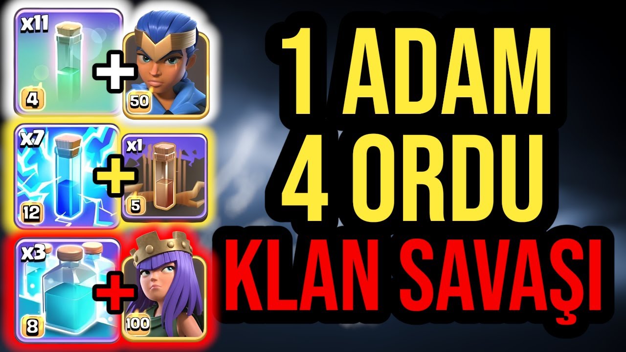 1 ADAM 15 HESAP | KLAN SAVAŞI !🔥 CLASH OF CLANS