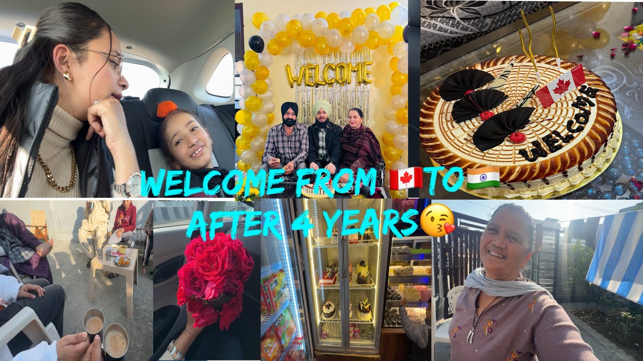 WELCOME VEERE🇨🇦🛫🇮🇳|| AFTER 4 YEARS || WELCOME DECORATION🎈WITH COUSINS || SARE HOYE BHOT KHUSH❤️😍