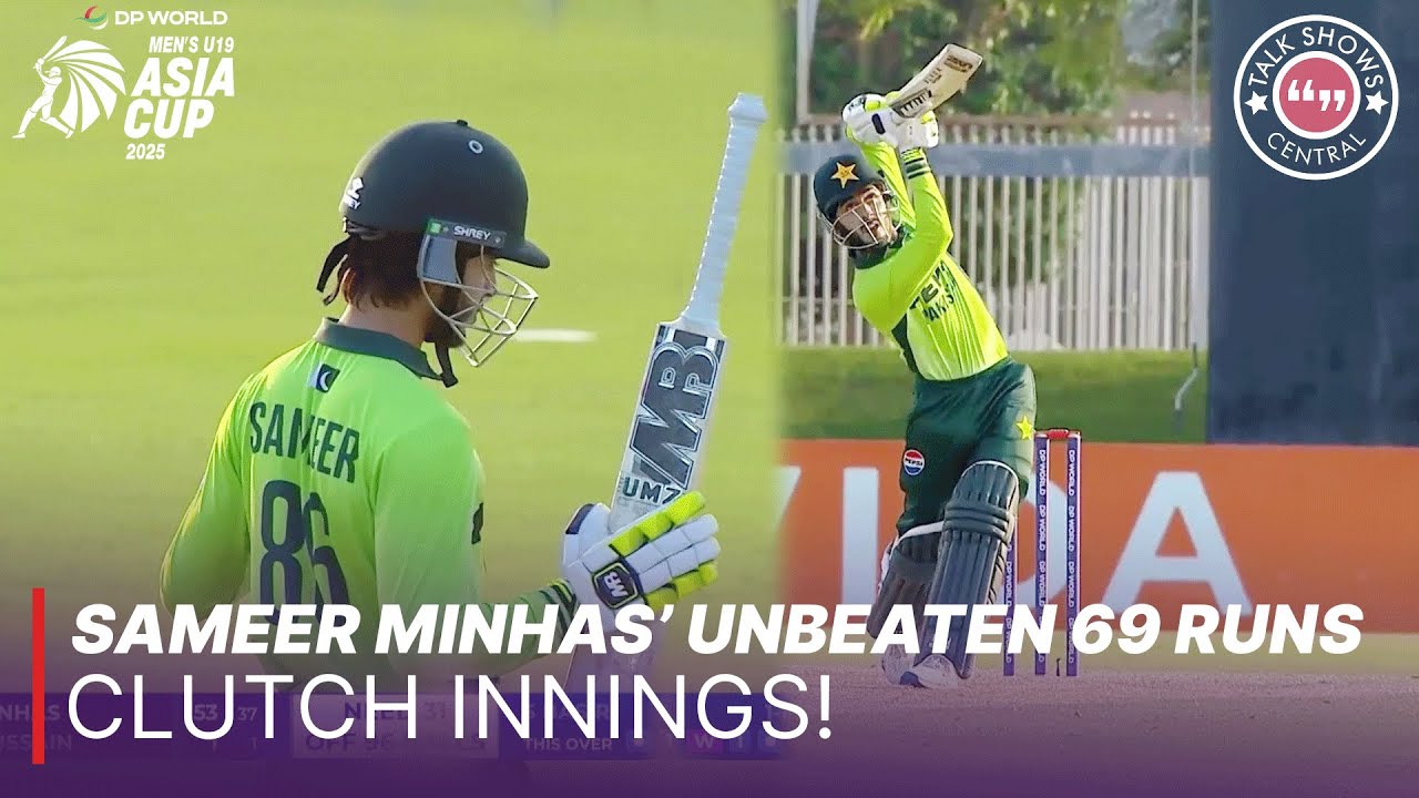 Sameer Minhas’ UNBEATEN 69 RUNS 🔥 | BAN U-19 vs PAK U-19 | U19 Asia Cup 2025 | SF-2 | ZI1J